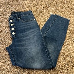 lucky high rise buttoned jeans